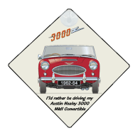 Austin Healey 3000 MkII Convertible 1962-64 Car Window Hanging Sign